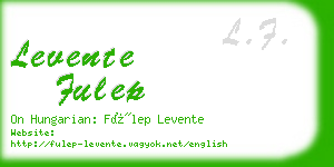 levente fulep business card